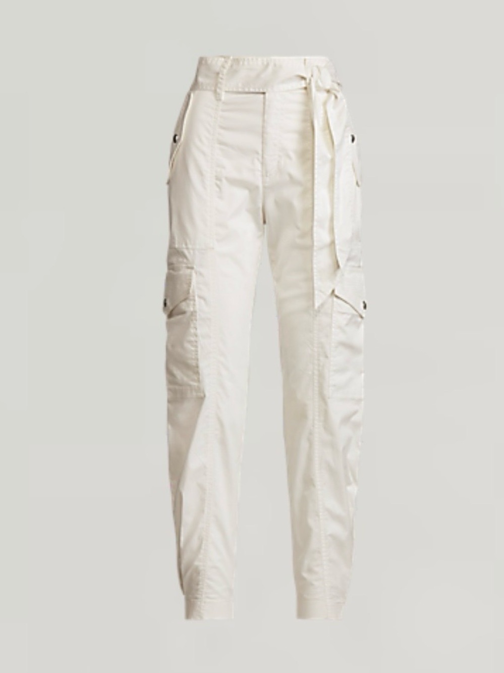 Lauren Ralph Lauren White Tie-Waist Cargo Pants
